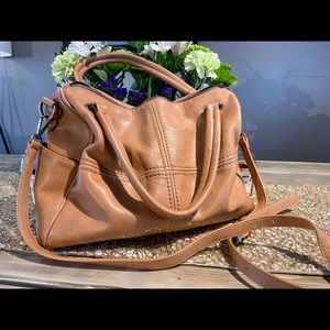 Antik Kraft crossbody/satchel light tan purse